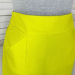 J. Crew The Pencil Skirt Cotton Neon Yellow Size 2 Knee Length Photo 5
