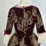 Vintage Charades Contessa Small Renaissance Baroque Costume Burgundy Whimsigoth Brown Photo 9