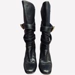 Chloé Chloe Black Pebbled Leather Paddington Wrap Straps Buckle Heeled Boots 36.5 6.5 Photo 1