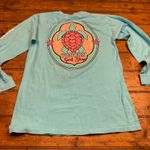 Ron Jon Surf Shop Turtle Graphic Long Sleeve T Shirt Aqua Beach Vacation Blue Size M Photo 3