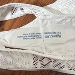 Becca  Kennedy Crochet Tab Side Hipster Bikini Bottom‎ Swimsuit White Size M NWT Photo 4