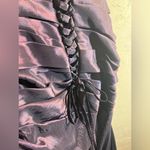 Maggie Sottero Flirt Strapless Purple Embellished Ruched Gown rhinestones& amber Size 10 Photo 10