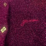 Ganni Red Tinsel Sparkle Knit Cardigan XS Holidays Photo 4