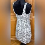 ZARA ‎ Animal Print Snakeskin Faux Suede Mini Dress Black & Ecru Size Medium Photo 6