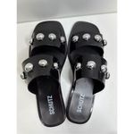 Schutz  Shoes Womens Size 10 Lizzie Sandals Black Rubber Silver Stud Slides Photo 4