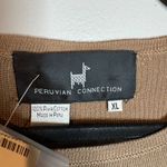 Peruvian Connection NWT Deadstock Vtg  Rib Knit T-shirt in Driftwood Photo 3