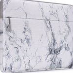 Cover Case for Macbook Air Pro Laptop Sleeve Gray White Marble Zipper SM8 Photo 0
