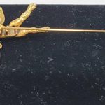 Vintage Coat Pins Lot of 3 Angel Cherub Cupid and FloralGold Tone Rhinestones Photo 6