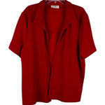 Los Angeles Women Red Short Sleeve Open Front Cardigan Size XL Photo 0