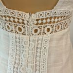 Caren Forbes  White Ruffled V-Neck romantic Mini Dress Sz S Photo 6