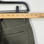 ZARA  Jeans Womens 6/29 Olive Green High Rise tapered Leg Denim Casual Button Fly Photo 6