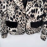 Alberto Makali  Blazer Jacket Womens 12 Dracron Gray Black Animal Print Lined VTG Photo 2