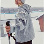 Free People Feel The Heat Merino Wool Pullover Gray White M Photo 1