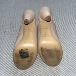 Kate Spade  Pink Nude Pebble Leather Peep Toe Cone Heel Mule Classic Sz 8 Photo 5