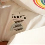 Torrid  White Rainbow 1X Plus Size Celebrate Love Print Bike Short Photo 3