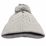 Alo Yoga NWOT Gray Cable Knit Pom Pom Beanie Hat Photo 1