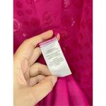 Taylor Midi Dress Size 6 Petite Hot Pink Long Sleeve V Neck Printed Chiffon NEW Photo 9