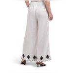 Calypso St. Barth  white linen embroidered flowy pants Photo 1