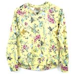 Elie Tahari  Size XS Long-Sleeve Crewneck Pullover Yellow Pink Blue Floral Print‎ Photo 0