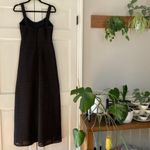 BCBGMAXAZRIA ‎ Black Gown Maxi Structured Satin Gown Size 6 Prom Homecoming Mesh Photo 9