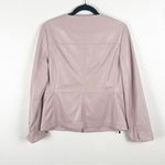 Chico's CHICO’S Light Pink Faux Vegan Soft Leather Long Sleeves Lined Zip Closure Jacket Photo 1