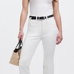 Madewell Copied - Mid Rise Kick Out Crop Jeans White Size 27 Photo 0