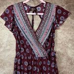 Band of Gypsies Paisley Romper - Burgundy - size S Photo 4