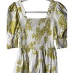 1. State ‎ Paisley Babydoll Smocked Puff Sleeve Dress Size XS Photo 7