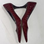 Bandolino  Red Croc Point Old Money Classic Timeless Pump Shoes Heels Size 8.5 M Photo 3