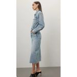 Pistola Amira Light Wash Denim Midi Dress Size Small Blue Photo 1