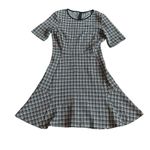 Theory  Nikay Houndstooth Fit & Flare Dress Short Sleeve Stretch Size 8 Women's Photo 1
