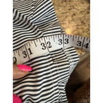 Women's FARROW Blue White Striped Wrap Mini Dress M Size M Photo 6