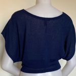 FANG Blue Short Sleeve Loose Top Sz XS EUC Photo 7