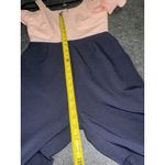 Soiéblu SZ S Two Tone Colorblock Jumpsuit Cold Shoulder Ruffle Sleeve Pink Navy Photo 4