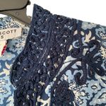 Gretchen Scott Midnight O’Keefe Blue White Embroidered Tunic Dress medium Photo 2