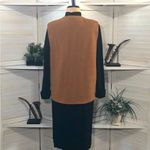 Vintage Wool Cashmere Black Turtleneck Midi Dress Vest Set S Photo 2