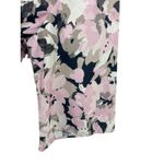 Catherines 3X Pink Black Floral Asymmetrical Hem Tunic Top Plus Size 3/4 Sleeve Photo 1