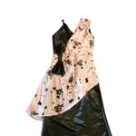 Vintage Handmade Black and Pink Bow Women's formal mermaid Gown Dress Size M Photo 5