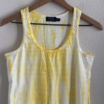 Ralph Lauren Polo  Yellow Tie Dye Dress Midi Side Slit 100% Cotton XS Photo 3