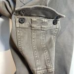 Spanx Stretch Twill Ankle Cargo Pants Patch and Button Flap Pockets Gray/Green S Photo 9