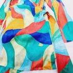 We Wore What  Cowl Front Dress in Abstract Watercolor Medium Photo 12