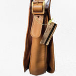 Vintage 1980s Plinio Visona Cognac Brown Leather Hudson’s Crossbody Bag NWT Photo 6