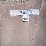 REED Asymmetrical Colorblock Maxi Dress Size Large Tan Photo 2