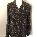 Valerie Stevens Vintage 100% Silk Button Down Blouse Photo 0