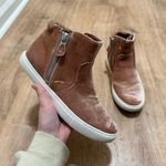 Gentle Souls | Women's Blush Velvet High Top Zipper Sneakers Photo 1