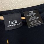 New Visions Black Orange Libra Rhinestone Long Sleeve Shirt Size 18W Photo 3