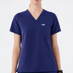 FIGS Women's Catarina One Pocket Scrub Top in Sapphire, Size Medium Photo 0