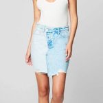 BLANK NYC Womens Overflap Fly Denim skirt Light blue Wash Sz 26 Photo 0