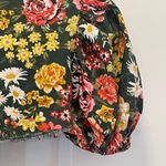 ZARA Floral Crop Top - Women Size S - Green Photo 2