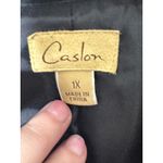 Caslon Womens 1X Black Genuine Suede Leather Jacket Blazer Coat Career Workwear Photo 1